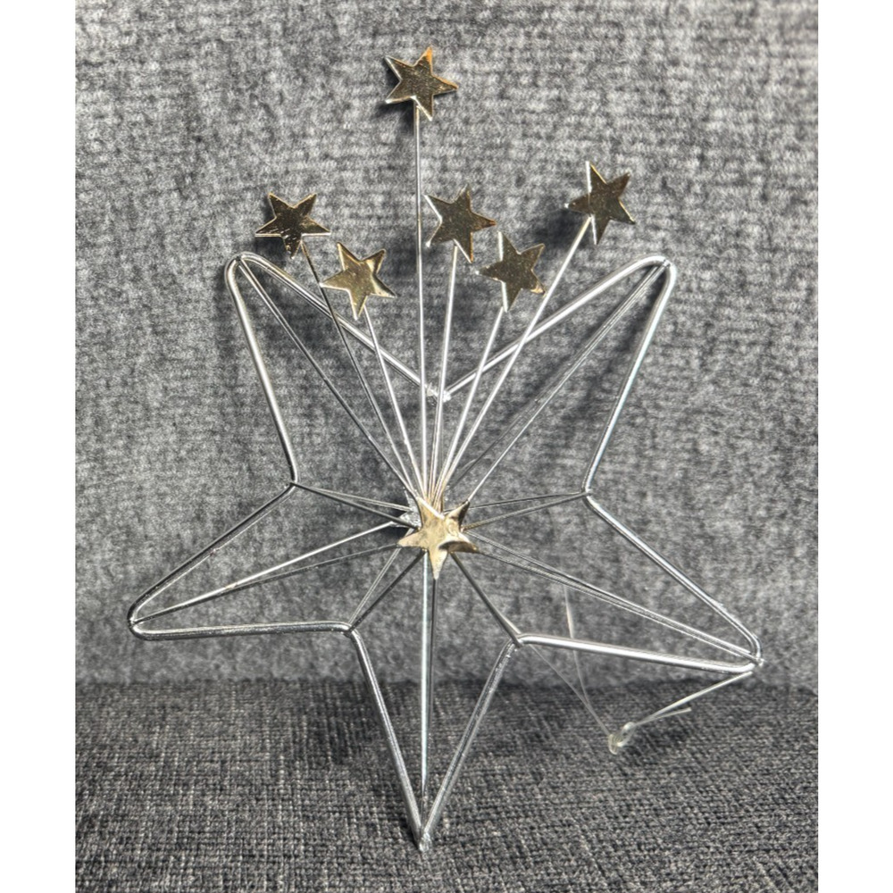 Department 56 - Silver/Gold Wire Star Ornament - 6”